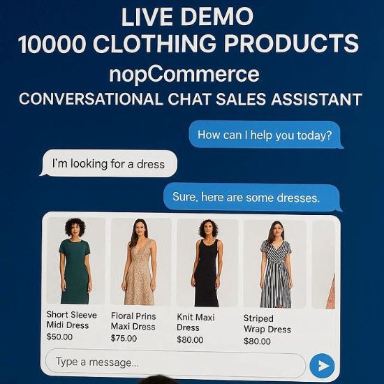 Immagine di CHAT INSIGHT PRO LIVE – DEMO SU CATALOGO ABBIGLIAMENTO COMPLETO (10.000 PRODOTTI)